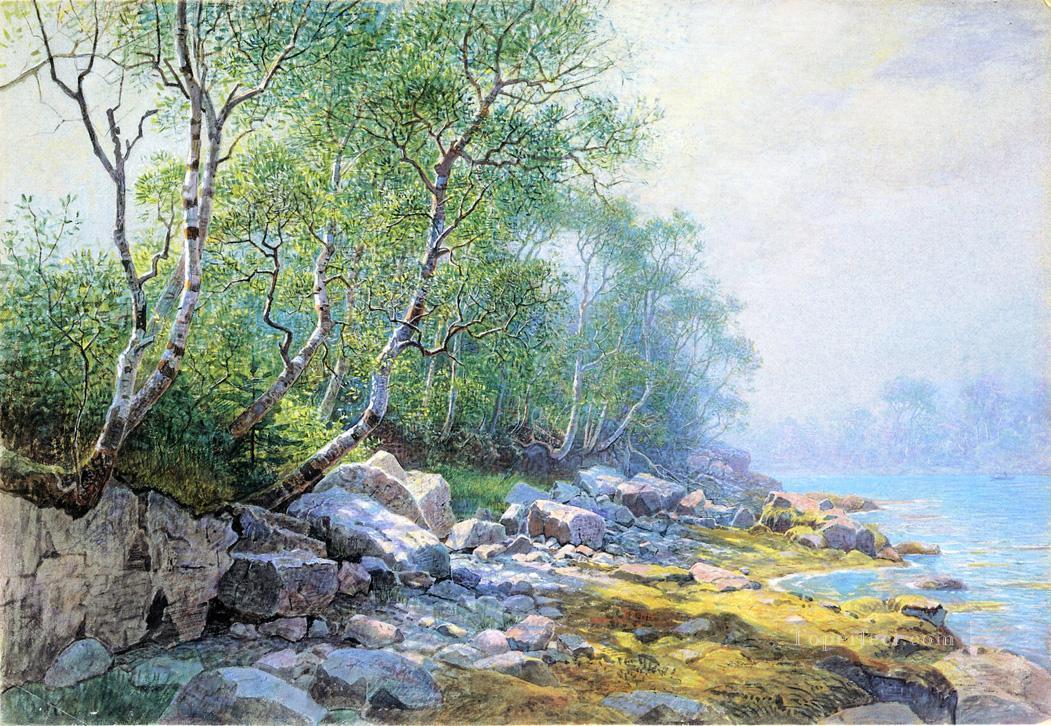 Seal Harbor Mount Desert Maine scenery Luminism William Stanley Haseltine Oil Paintings